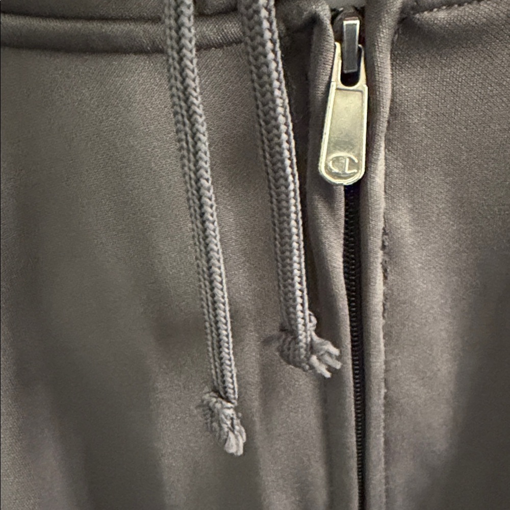 Champion Men’s Charcoal Full-Zip Hoodie • 2XLT • 100% Polyester • Like New - Picture 9 of 10